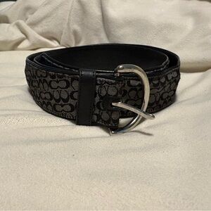 Coach Womens Black Patterned Belt